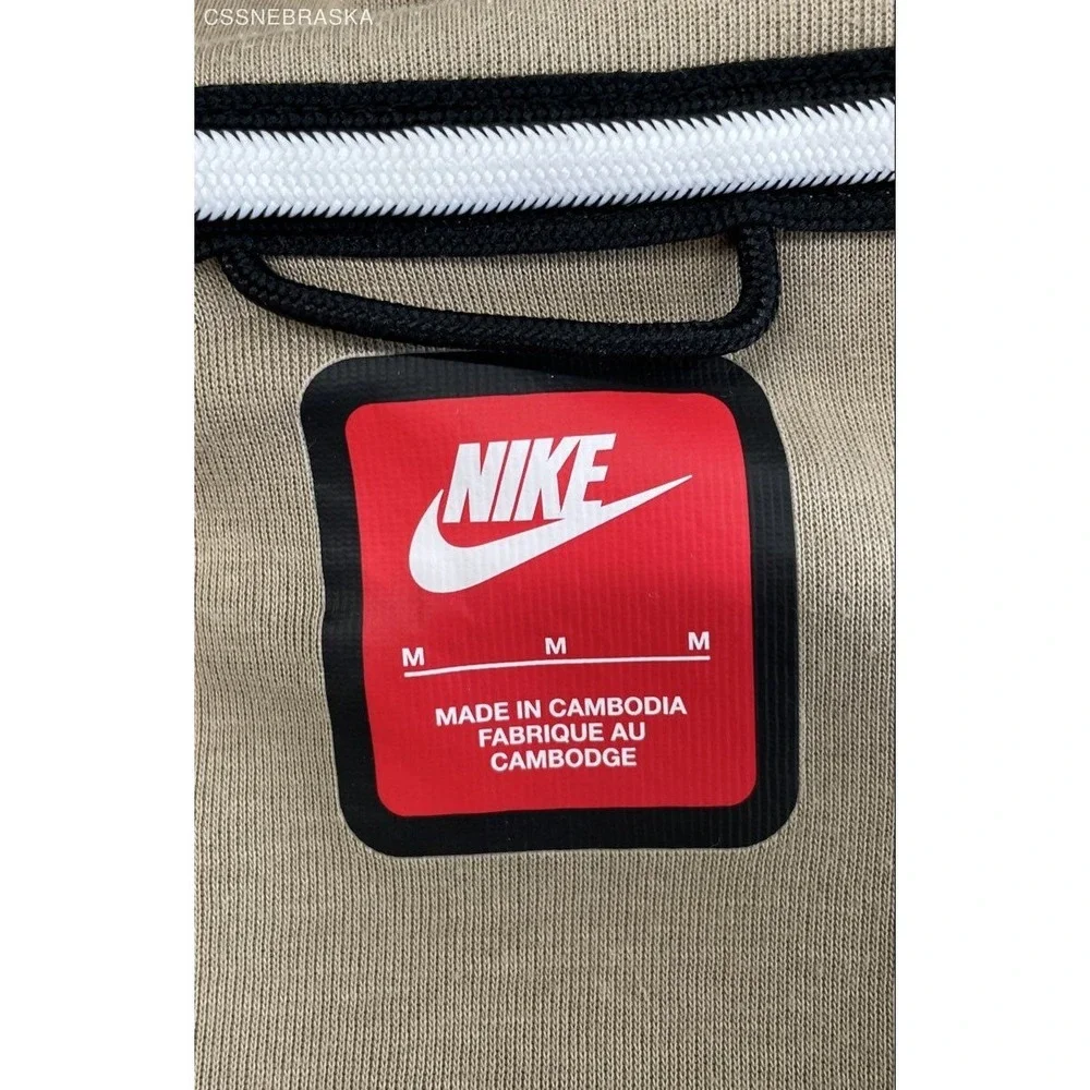 Nike Men's Tech Fleece Windrunner Full Zip Hoodie Tan FB7921-247 Sz M